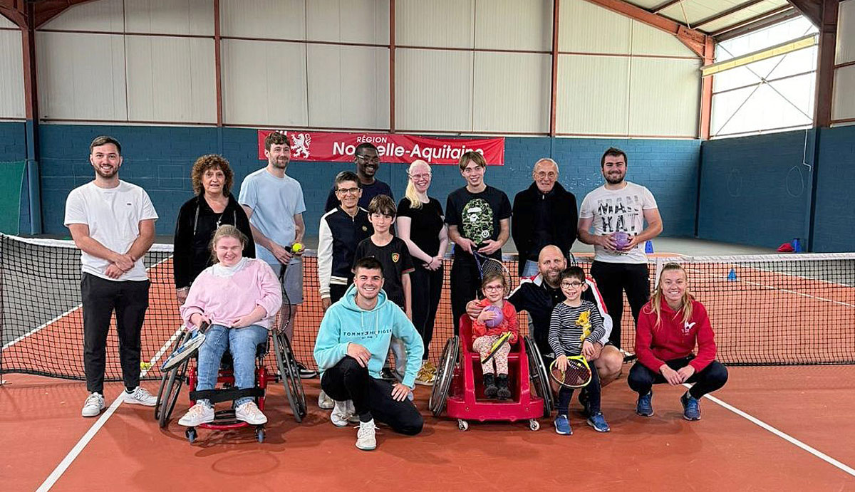 les acteurs et participants de la journée Para-tennis